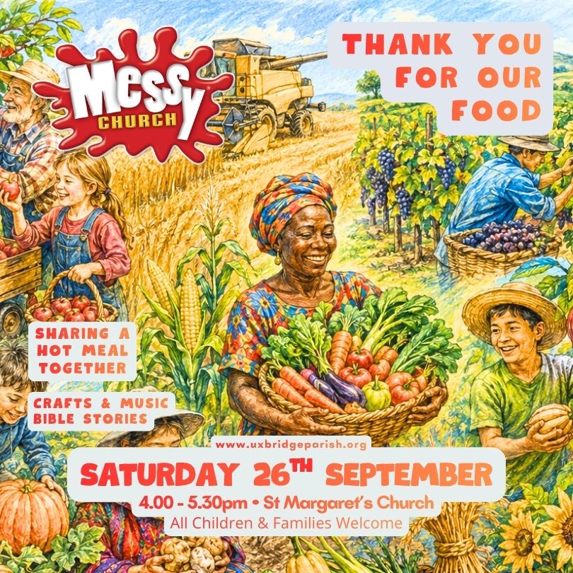 The next Messy Church will take place on Saturday 26th September in St Margaret's Church starting at 4pm. All children and families welcome.